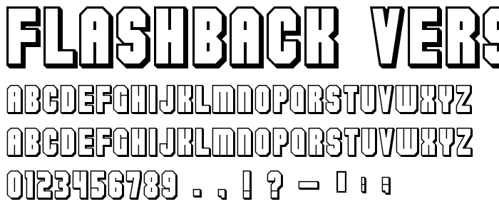 Flashback version 3 font